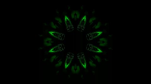 Hypnotic Green Kaleidoscope Abstract Multicolored Graphicscomplex ...