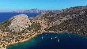 Flights over Dokos island in the Saronic Gulf