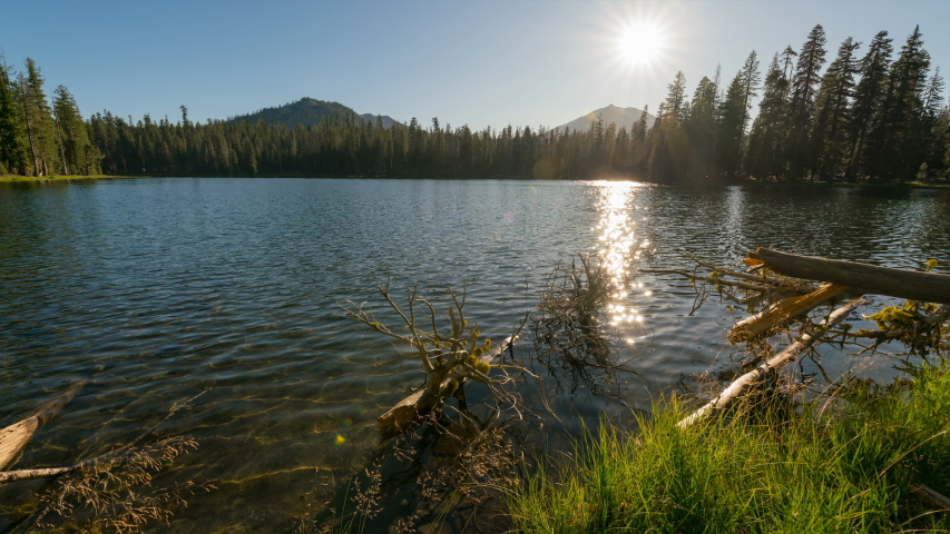 Peak and Volcano at Lassen Volcanic National Park, California image ...