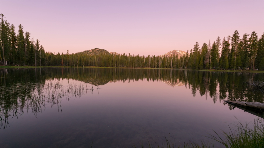 Peak and Volcano at Lassen Volcanic National Park, California image ...