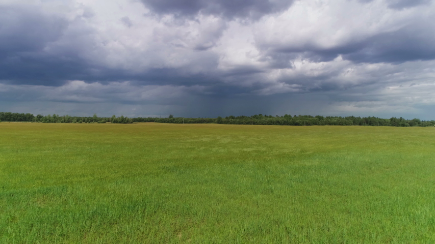 aerial view meadow cloudy day