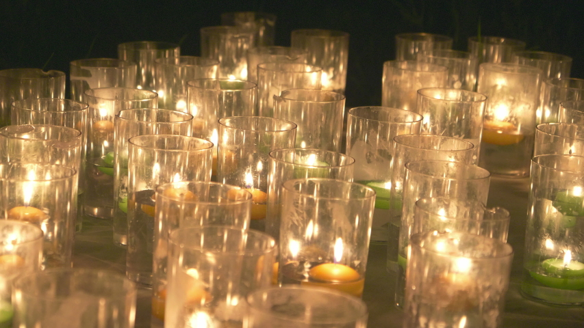 Many Night Candle Illumination fluctuation