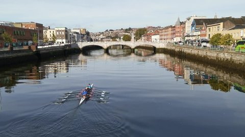 Cork , County Cork / Ireland - 12 05 2019: Cork City Rowing Team