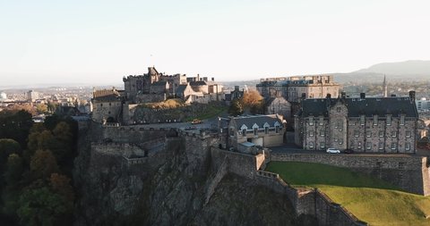 Edinburgh Castle By Drone, 4K