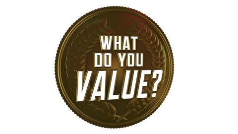 What Do You Value Question Priorities Coin Monetary Cost 3d Animation