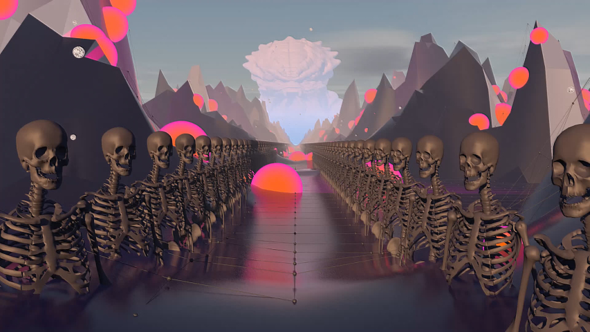 Loop tunnel, sci-fi cyberpunk spaceship corridor. Futuristic technology abstract seamless VJ for tech titles and background. Motion graphic. 3D Surreal Art and Design