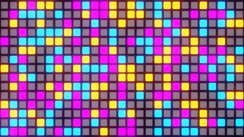 Colorful Abstract Pixel or Rectangle Shape Rotate Motion Background. Rectangle or pixelated background in flatlay style