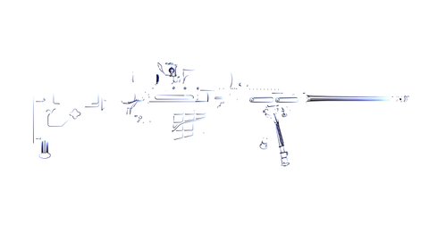 Large-caliber, semi-automatic, anti-materiel sniper system. Sniper rifle Barrett M82 in sketch style. Long and smooth drawing animation