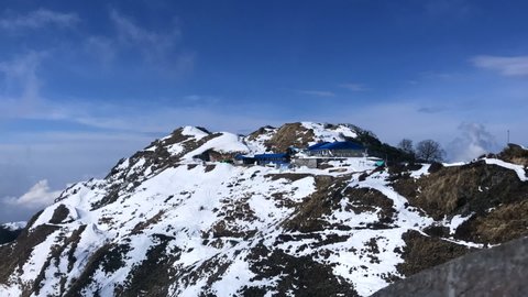 Timelapse of beautiful panoramic mountain,hiking for 8 hours . Mardi Himal Treak Nepal.