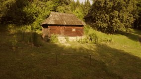 Ancient rustic cabin in a forest. House made of wooden logs. - Powered by Shutterstock - Get 15% off with code: PIKWIZARD15