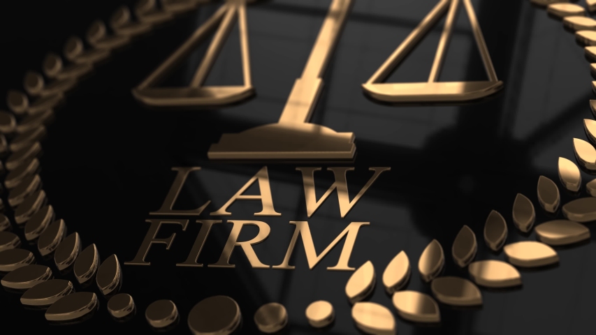 Law Firm legal representation lawyer attorney barrister 3D animation render Royalty-Free Stock Footage #1052320387