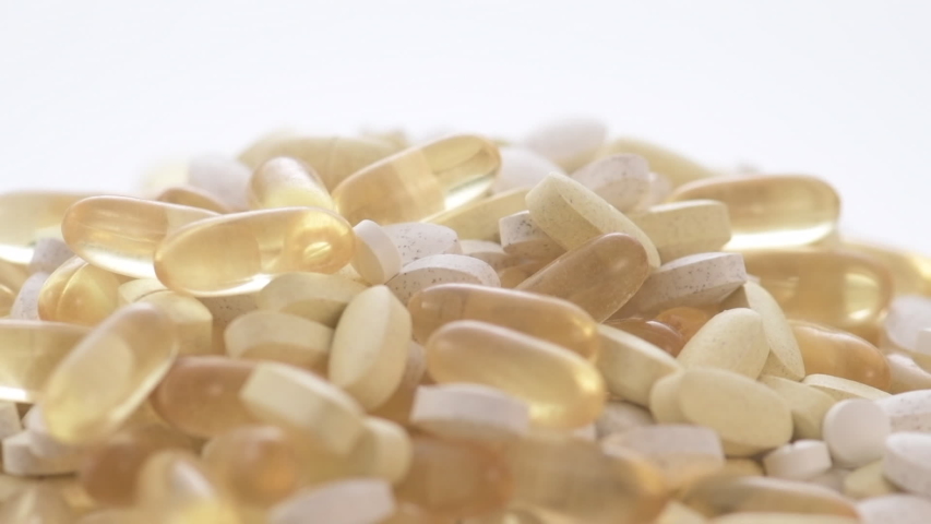 Lot of supplements, healthy food | Shutterstock HD Video #1052327425