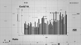 covid 19 virus update data analysis graph and charts on white background video in 4K  - Powered by Shutterstock - Get 15% off with code: PIKWIZARD15