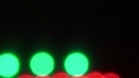 flashing colored LEDs with black background