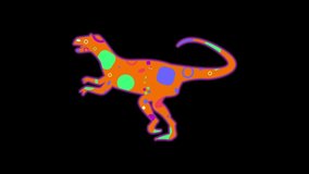 Allosaurus icon. Elements of dinosaur icon