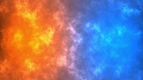 Color battle of the blue and orange, Hot and cold concept. abstract Color background