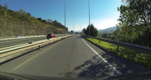 Video sequence of a highway in broad daylight
