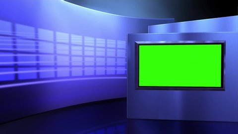 Virtual News Studio Set Green Screen