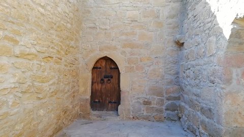 Ancient door at the Fire Temple of Baku.