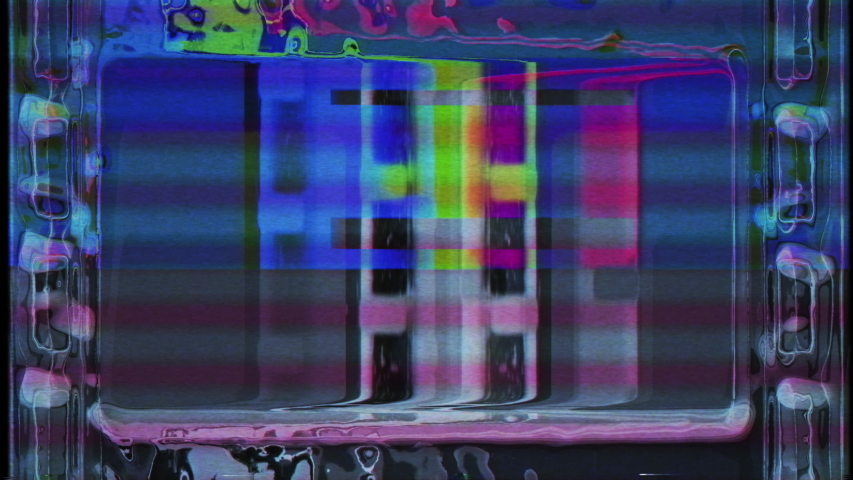 VHS defects noise and artifacts, glitches from an old tape. Vintage 80s - 90s style. Glitch noise static television VFX. Old TV. No signal. TV screen noise glitch effect. Royalty-Free Stock Footage #1052570174