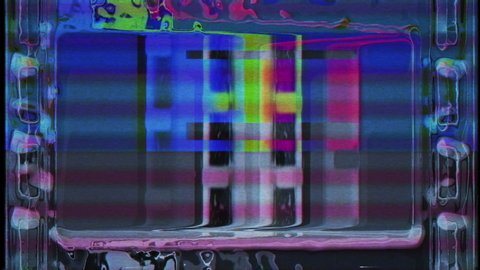 VHS defects noise and artifacts, glitches from an old tape. Vintage 80s - 90s style. Glitch noise static television VFX. Old TV. No signal. TV screen noise glitch effect.