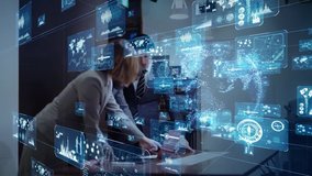 Business and technology concept. Smart office. GUI (Graphical User Interface). - Powered by Shutterstock - Get 15% off with code: PIKWIZARD15