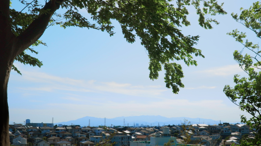 Residential area in the suburbs of Yokohama/Yokohama is a city in Japan