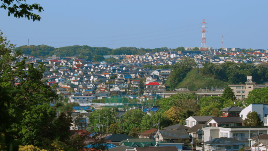 Residential area in the suburbs of Yokohama/Yokohama is a city in Japan