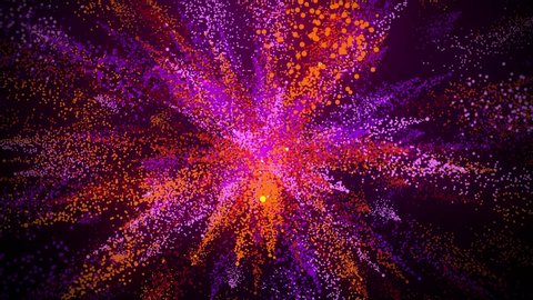 Abstract Background Motion Holi Festival Vibrant Colors Of Glitter Dust Explosion Against Dark Red Purple