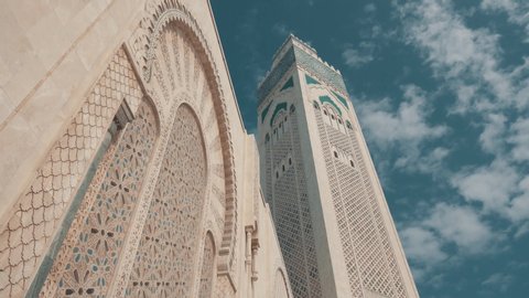 Casablanca, Morocco, 18 october, 2018: Hassan II Mosque 4k video