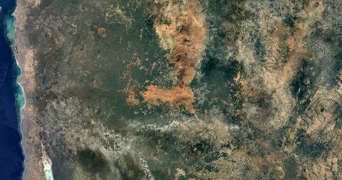 Timelapse intensity deforestation in Toliara and Saint Augustin, Madagascar. Data by NASA.