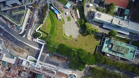 Singapore urban city skyline aerial drone view 02
