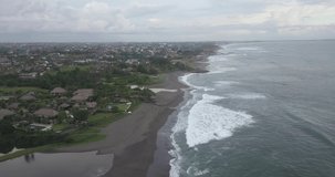  Aerial view of Pererenan Beach, Canggu, Bali, Indonesia 