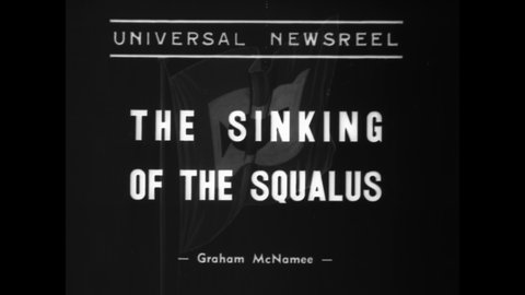CIRCA 1939 - Crewmen of the USS Squalus are rescued off the Isles of Shoals, but the vessel cannot be kept from sinking.