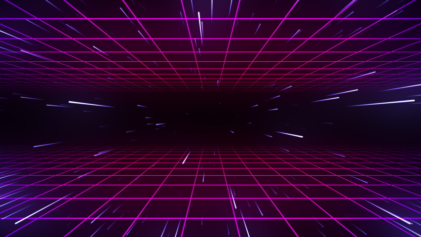 Retro Wave Grid and stars | Shutterstock HD Video #1052674460