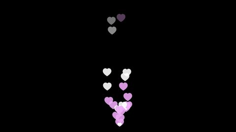 white and pink hearts flying, love, social media, celebration