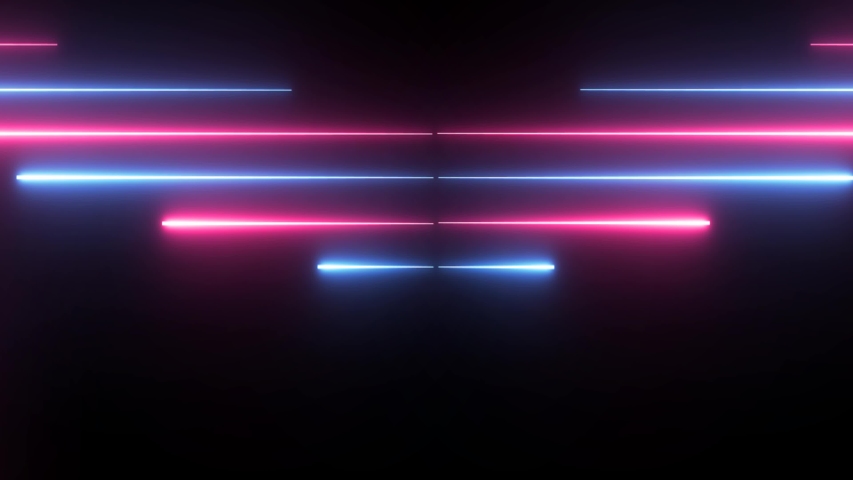 NEON Lights motion loops square circular motion draws and beautiful lights background linear lamp. SERIES 1-4 | Shutterstock HD Video #1052696453