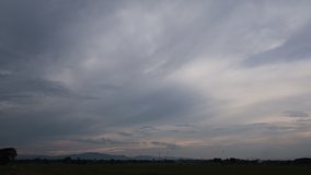 The storm is coming. Timelapse with beautiful clouds moving 4k. 