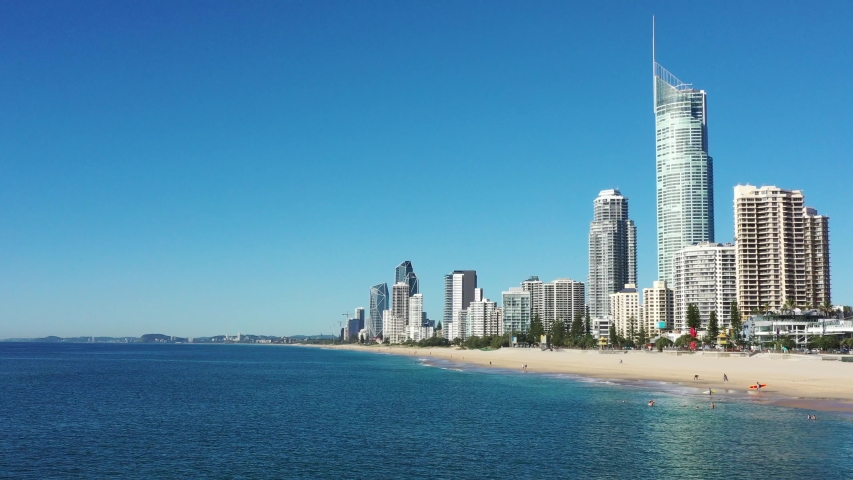 Aerial view of Surfers Paradise, Gold Coast, Queensland, Australia