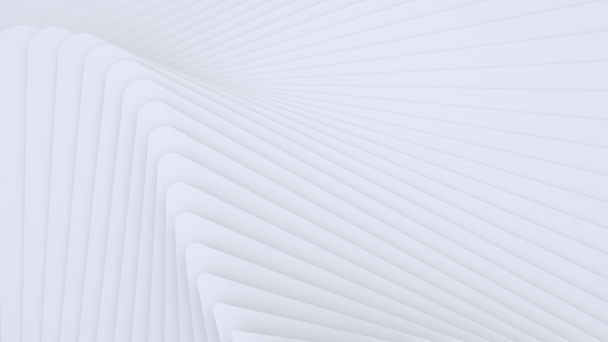 White light background, architectural futuristic construction, 3d motion design, layered paper art, looping animated 4K wallpaper, abstract geometric pattern, lines animation, striped texture. Royalty-Free Stock Footage #1052752544