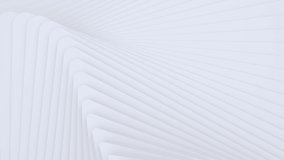 White light background, architectural futuristic construction, 3d motion design, layered paper art, looping animated 4K wallpaper, abstract geometric pattern, lines animation, striped texture.