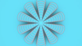 Blue background, flower hypnotic mandala, 3d motion design, layered paper art, looping animated 4K wallpaper, abstract geometric pattern, floral animation, concentric shapes. - Powered by Shutterstock - Get 15% off with code: PIKWIZARD15