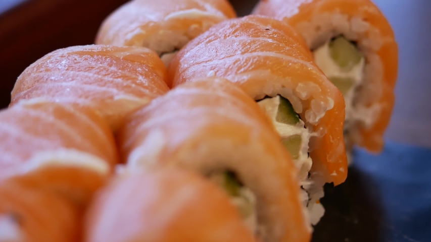 Sushi Food Styling Roll In Stock Footage Video 100 Royalty Free Shutterstock