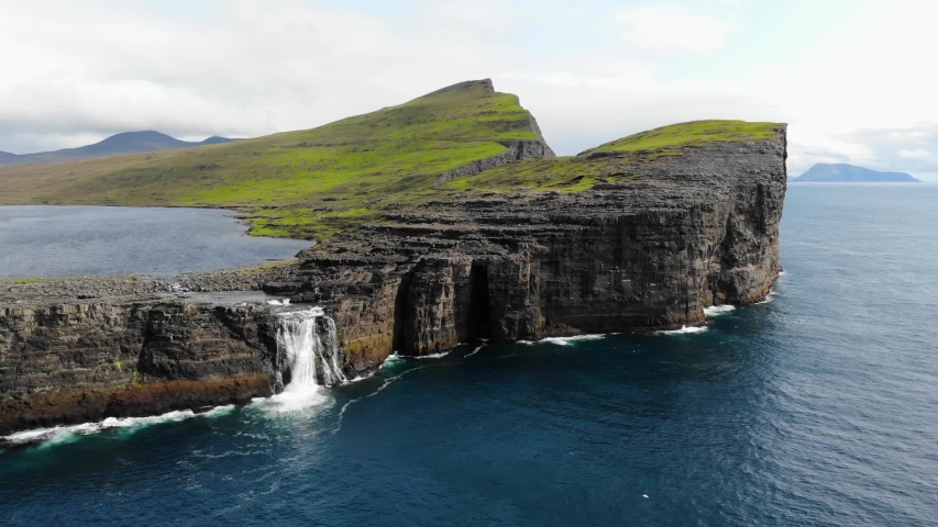 Breathtaking nature of The Faroe Islands, a self-governing archipelago, part of the Kingdom of Denmark | Shutterstock HD Video #1052779046
