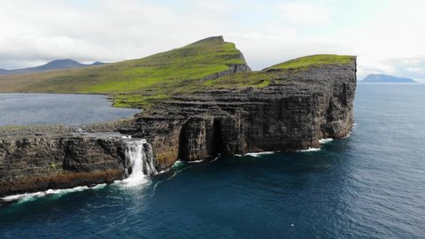 Breathtaking nature of The Faroe Islands, a self-governing archipelago, part of the Kingdom of Denmark