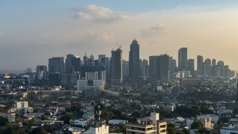 [4K UHD Time lapse video] Philippines Manila BGC Skyscrapers from Day to Night Magic hour