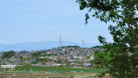 Residential area in the suburbs of Yokohama/Yokohama is a city in Japan