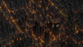 Digital city animation showing information paths. This is the simple version, without holograms. - Powered by Shutterstock - Get 15% off with code: PIKWIZARD15