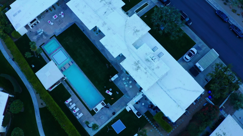 Luxury Houses pools Palm Springs Aerial Golf Course mountain