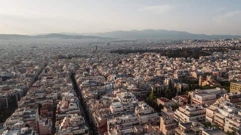 Aerial View Shot of Athens, Endless City, Greece